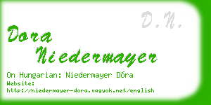 dora niedermayer business card